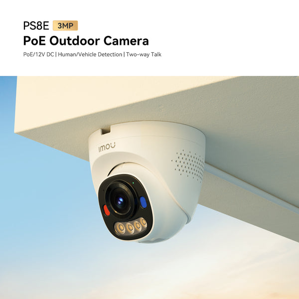 Imou PS8E 2K - 3MP Wired PoE Indoor & Outdoor Turret Camera
