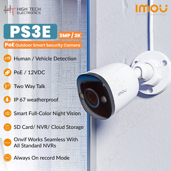 Imou PS3E 3MP - 2K PoE Outdoor Smart Camera