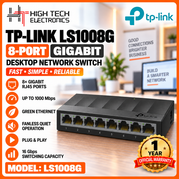 TP Link LS1008G 8-Port Gigabit Desktop Network Switch