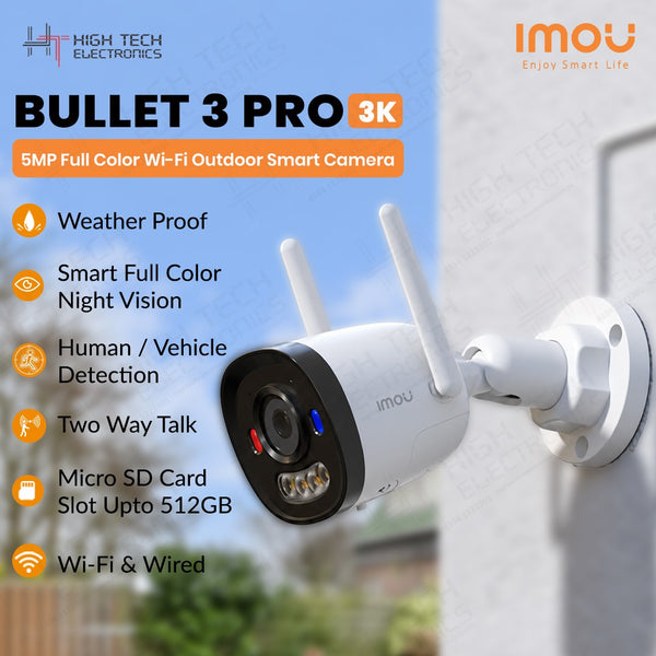 Imou Bullet 3 Pro 3K - 5MP Wi-Fi Outdoor Smart Security Camera